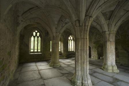 Inside the Valle Crucis Abbey